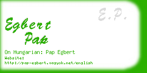 egbert pap business card